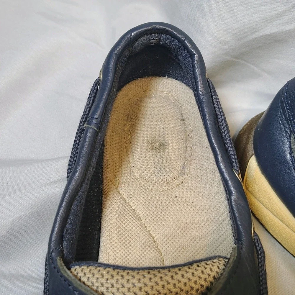 Sperry Top-Sider Bluefish Womens 7M Navy Blue Leather Mesh Boat Shoes 9774761